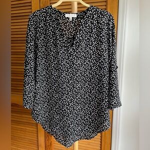 Chaus Black and White Dotted Blouse